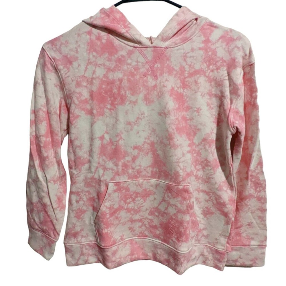 Kids Pink & White Tie Dye Print Hoodie Cat and Jack Size M NEW WITH TAGS
